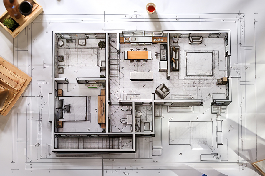 Apartment floor plan design