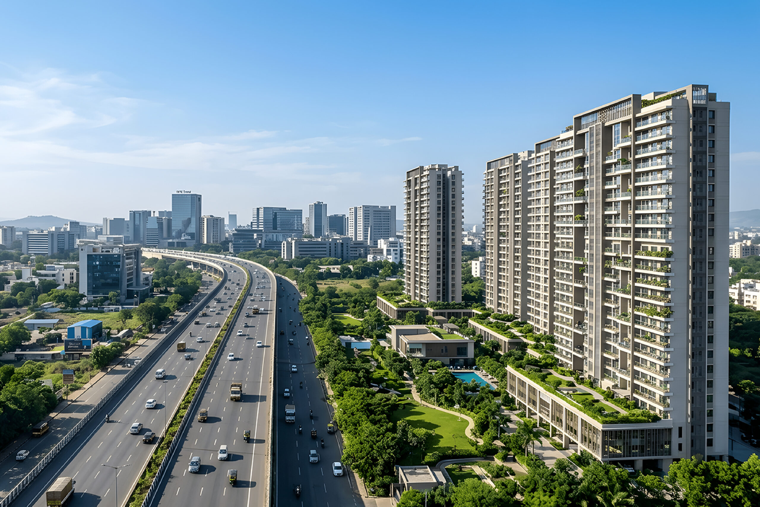 From Expressways to IT Hubs: How Connectivity Is Transforming Residential Living in Flats in Punawale